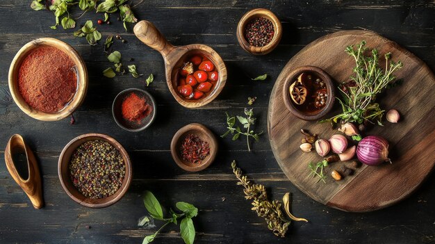 Zestaw przypraw i składników